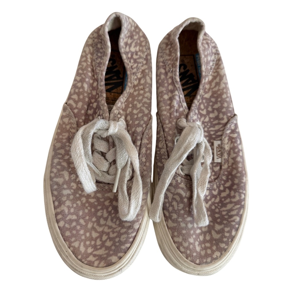 Vans Authentic SF Cheetah Print Mauve Hemp Recycled Cotton Sneakers Eco Theory